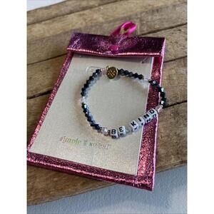 Simply Southern BE KIND Beaded Bracelet Faceted Gold Pink STRETCH NEW Gift Bag